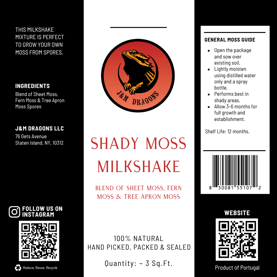 Shady Moss Milkshake / Blend of Sheet Moss, Fern Moss & Tree Apron Moss
